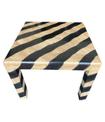 MAITLAND SMITH COFFEE TABLE WITH TESSELLATED MARBLE ZEBRA PATTERN FINISH