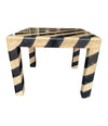 MAITLAND SMITH COFFEE TABLE WITH TESSELLATED MARBLE ZEBRA PATTERN FINISH