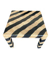 MAITLAND SMITH COFFEE TABLE WITH TESSELLATED MARBLE ZEBRA PATTERN FINISH