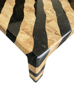 MAITLAND SMITH COFFEE TABLE WITH TESSELLATED MARBLE ZEBRA PATTERN FINISH