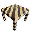 MAITLAND SMITH COFFEE TABLE WITH TESSELLATED MARBLE ZEBRA PATTERN FINISH