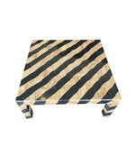 MAITLAND SMITH COFFEE TABLE WITH TESSELLATED MARBLE ZEBRA PATTERN FINISH