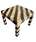 MAITLAND SMITH COFFEE TABLE WITH TESSELLATED MARBLE ZEBRA PATTERN FINISH