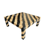 MAITLAND SMITH COFFEE TABLE WITH TESSELLATED MARBLE ZEBRA PATTERN FINISH