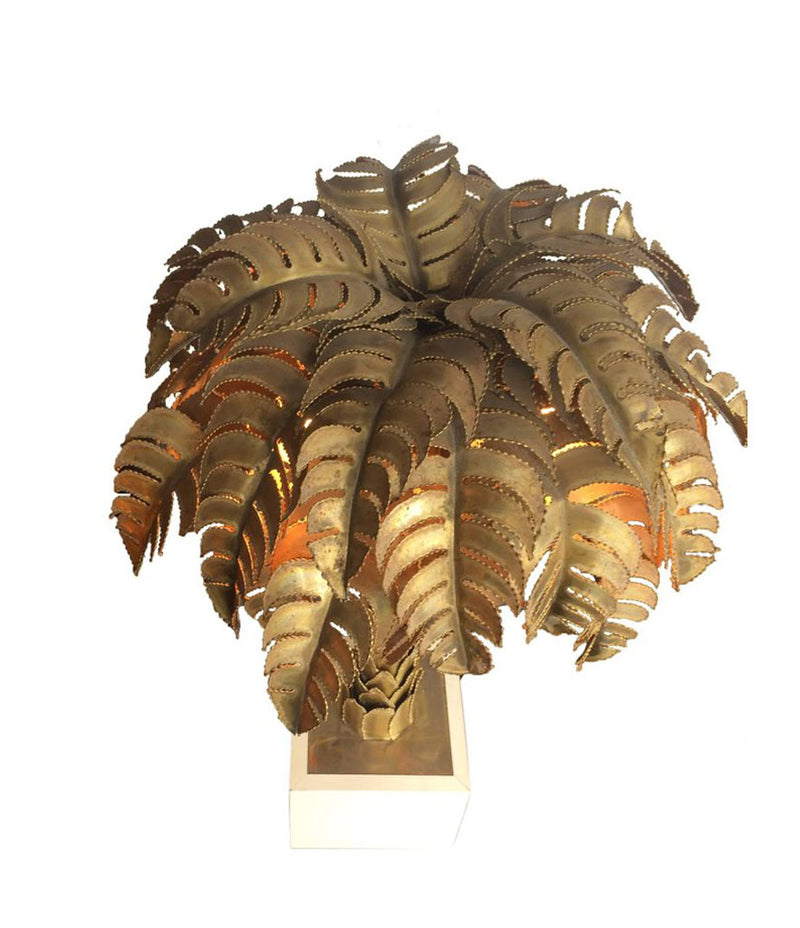 MAISON JANSEN PALM TREE TABLE LAMP