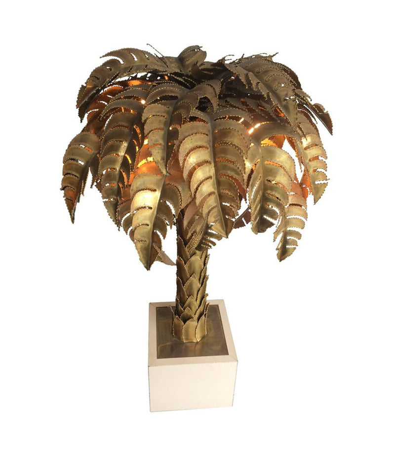 MAISON JANSEN PALM TREE TABLE LAMP