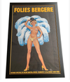 ORIGINAL 1950S LARGE FOLIES BERGERE POSTER BY ALAIN GOURDON AKA ASLAN