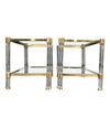 PAIR OF ART DECO LUCITE AND GILT METAL SIDE TABLES