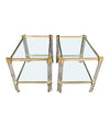 PAIR OF ART DECO LUCITE AND GILT METAL SIDE TABLES