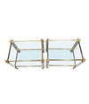 PAIR OF ART DECO LUCITE AND GILT METAL SIDE TABLES