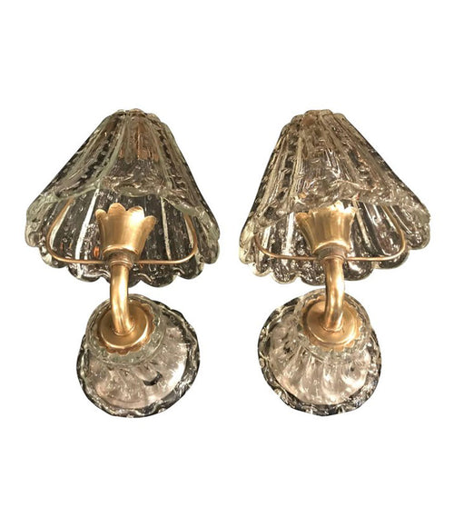 PAIR OF BAROVIER AND TOSA WALL SCONCES