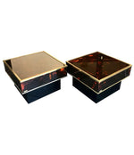 PAIR OF ERIC MAVILLE FAUX TORTOISESHELL SIDE TABLES