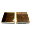 PAIR OF ERIC MAVILLE FAUX TORTOISESHELL SIDE TABLES