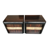 PAIR OF LUCIANO FRIGERIO PALISANDER AND BRONZE SIDE CABINETS