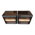 PAIR OF LUCIANO FRIGERIO PALISANDER AND BRONZE SIDE CABINETS