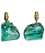 PAIR OF ROCK GLASS LAMPS IN THE STYLE OF MAX INGRAND