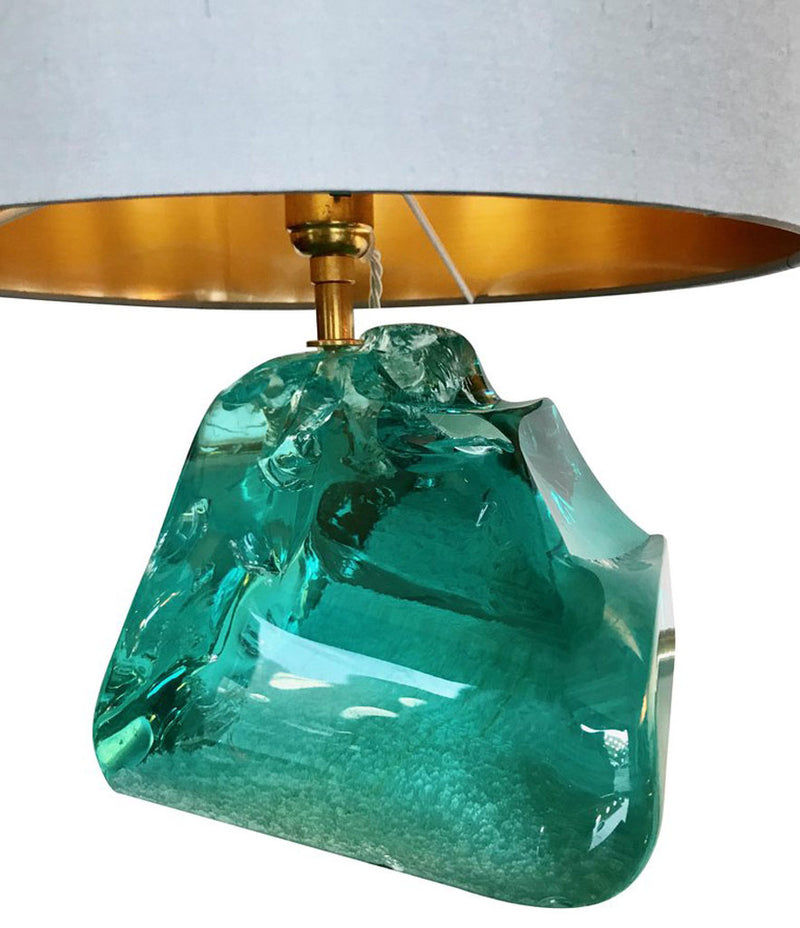 PAIR OF ROCK GLASS LAMPS IN THE STYLE OF MAX INGRAND