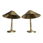 PAIR OF SWEDISH BRASS TABLE LAMPS