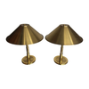 PAIR OF SWEDISH BRASS TABLE LAMPS