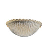 PAIR OF BAROVIER DEMILUNE WALL SCONCES WITH RIBBED AND SCOLLOPED MURANO GLASS