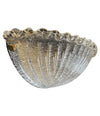 PAIR OF BAROVIER DEMILUNE WALL SCONCES WITH RIBBED AND SCOLLOPED MURANO GLASS