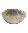 PAIR OF BAROVIER DEMILUNE WALL SCONCES WITH RIBBED AND SCOLLOPED MURANO GLASS