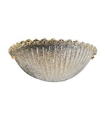 PAIR OF BAROVIER DEMILUNE WALL SCONCES WITH RIBBED AND SCOLLOPED MURANO GLASS
