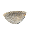 PAIR OF BAROVIER DEMILUNE WALL SCONCES WITH RIBBED AND SCOLLOPED MURANO GLASS