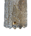 PAIR OF ORREFORS GLASS WALL SCONCES BY CARL FAGERLUND ON BRASS WALL PLATES