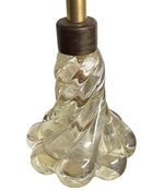 PRETTY PAIR OF 1950S BAROVIER & TOSO LAMPS WITH MURANO TWISTED GLASS BASE