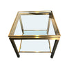 PAIR OF GILT METAL SIDE TABLES IN THE GUY LEFEVRE STYLE