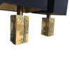 PAIR OF ITALIAN BRASS LAMPS WITH BAMBOO RELIEF DESIGN