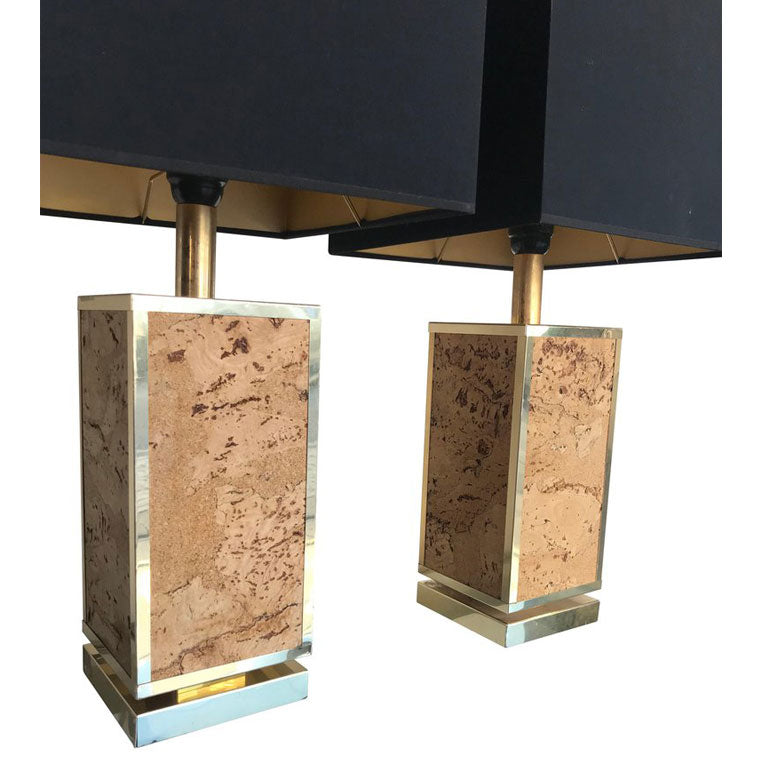 PAIR OF ITALIAN CORK LAMPS