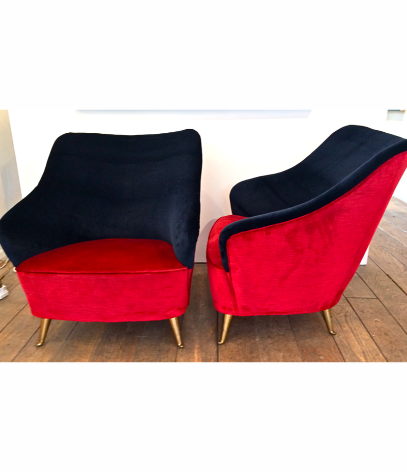 Pair of 1950s Italian Chairs 