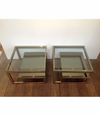 Pair of Belgo chrome  G side tables 