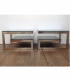 Pair of Belgo chrome  G side tables 