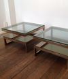 Pair of Belgo chrome  G side tables 