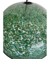 RARE MURANO GREEN MURRINE GLASS PENDANT LIGHT BY GAE AULENTI FOR VISTOSI