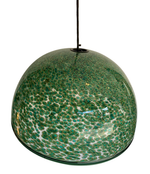 RARE MURANO GREEN MURRINE GLASS PENDANT LIGHT BY GAE AULENTI FOR VISTOSI