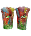 RARE PAIR OF 1950S MURANO GLASS AQUARIUM FISH WALL SCONCES BY ALFREDO BARBINI