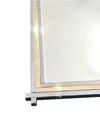 ROMEO REGA CHROME AND BRASS SQUARE MIRROR