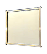 ROMEO REGA CHROME AND BRASS SQUARE MIRROR