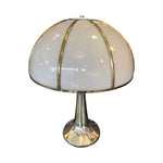 RARE GABRIELLA CRESPI SILVER PLATED AND BRASS "FUNGO" LAMP