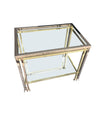 ROMEO REGA BRASS AND CHROME SIDE TABLE