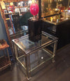 ROMEO REGA BRASS AND CHROME SIDE TABLE