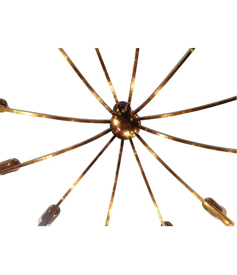 STILNOVO BRASS CHANDELIER