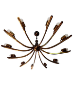 STILNOVO BRASS CHANDELIER