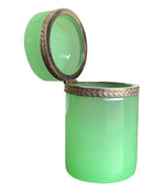 STUNNING 1950S LIME GREEN MURANO GLASS HINGED BOX BY GIOVANNI CENDESE