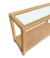 STUNNING 1950S ROPE CONSOLE BY ADRIAN AUDOUX AND FRIDA MINET WITH GLASS SHELF