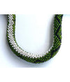 STUNNING LARGE FRAMED GREEN BEADED SNAKE MADE BY WW1 TURKISH PRISONERS OF WAR